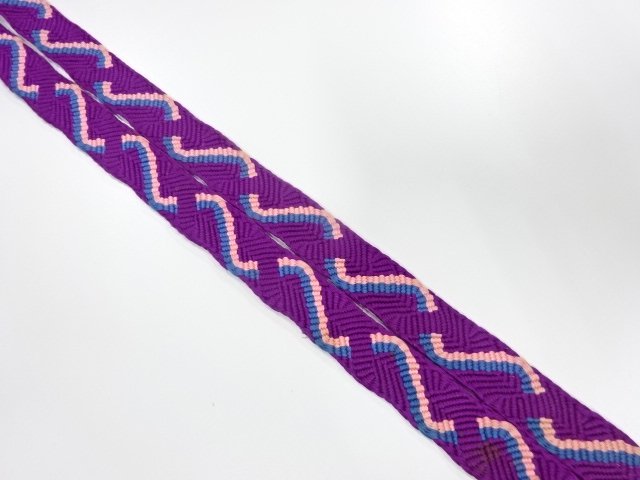 Antique SILK hand-knit obijime